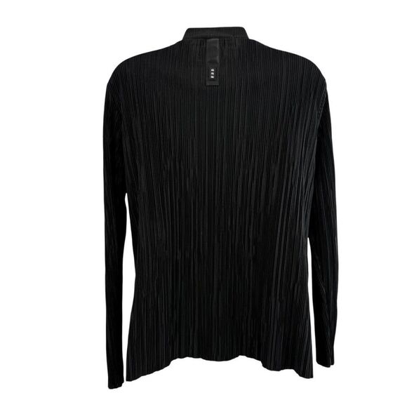 Jamie Sadock Black Crinkle Pleated Golf Jacket Shirt Small Full Zip Front Womens - Picture 6 of 16